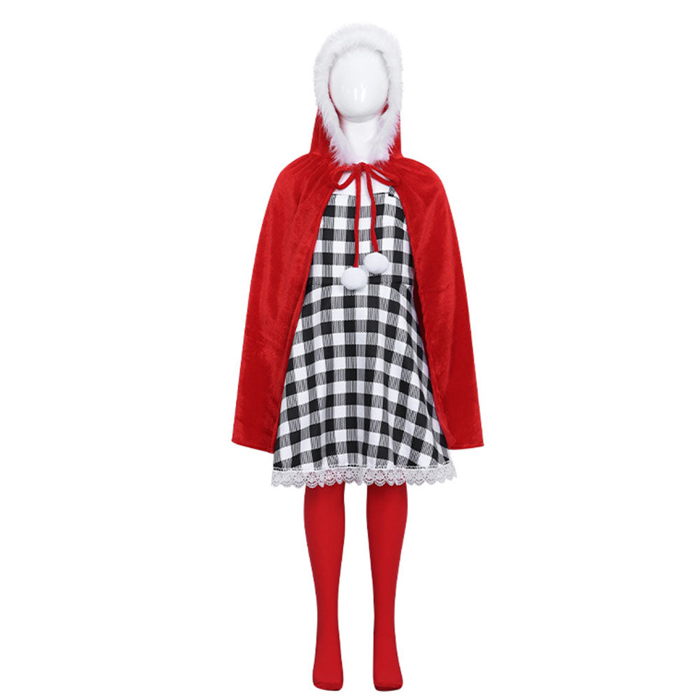 Girls Cindy Lou Who Costume Christmas Kids Whoville Dress Sets