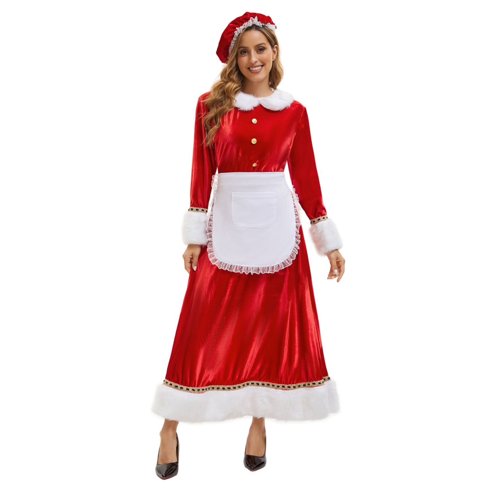 Christmas Women's Dress for Adult Party Performance Santa Xmas Outfits