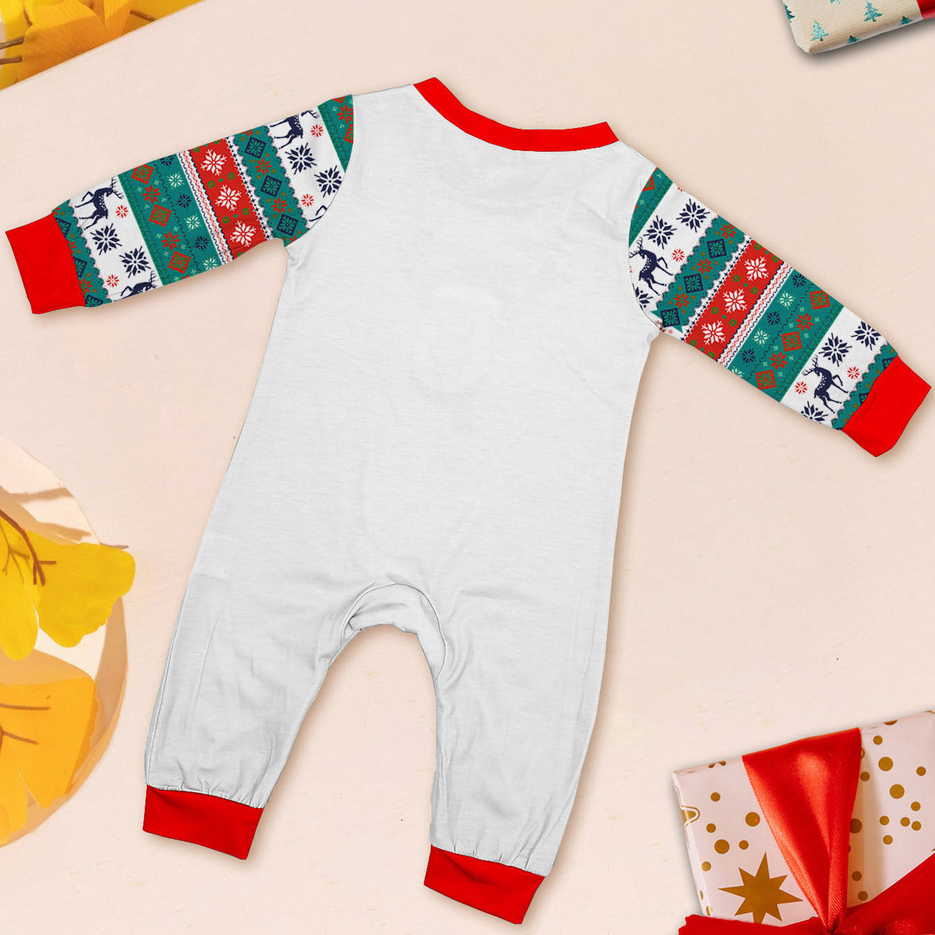 Christmas Deer print Contrasting colors Family Matching Pajamas Sets