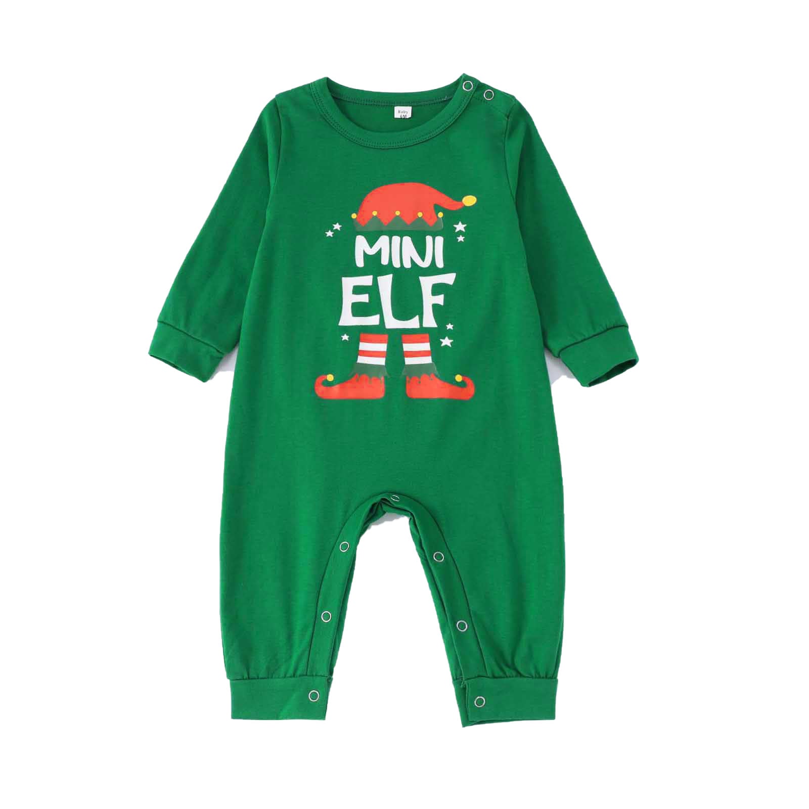 Christmas Elf print Contrasting colors Family Matching Pajamas Sets - Ciclove