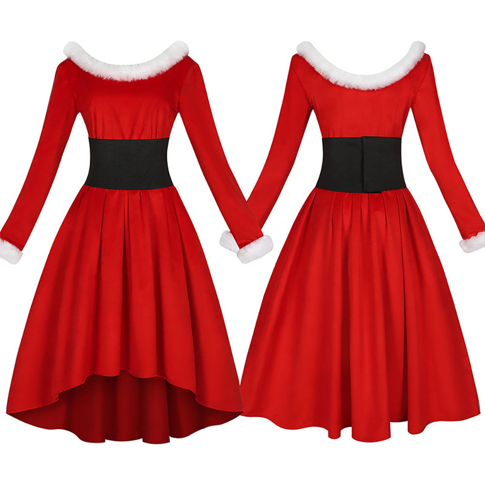Women Mrs Claus Costume Christmas Dress Outfits - Ciclove