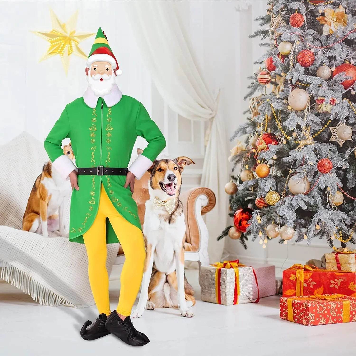 Buddy Elf Christmas Cosplay Costume Full Set Party Costumes for Men - ciclove