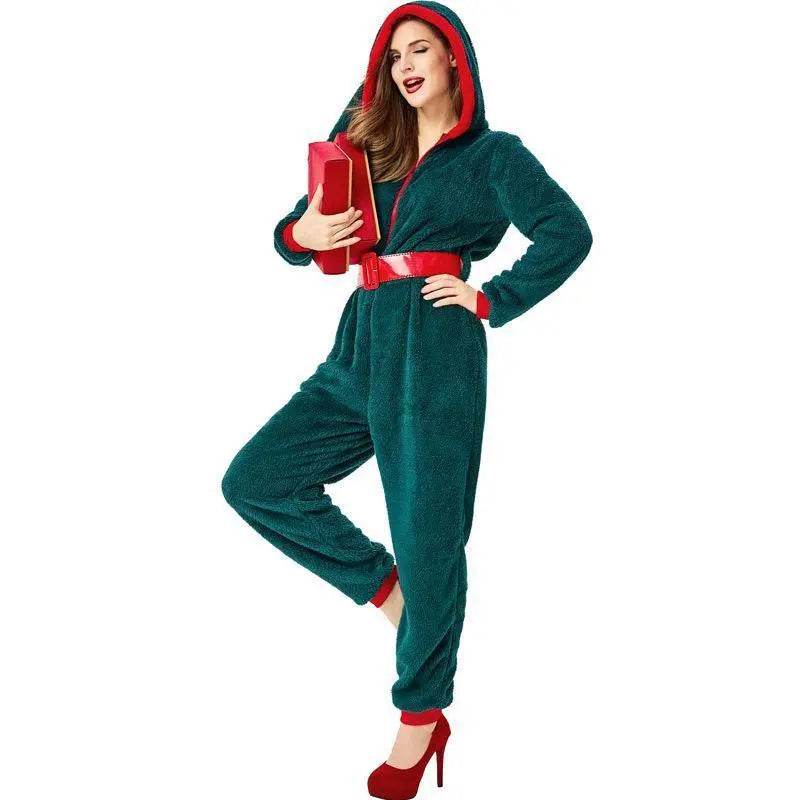 Christmas Family Matching Costume Onesies Hooded Pajamas Jumpsuit - ciclove