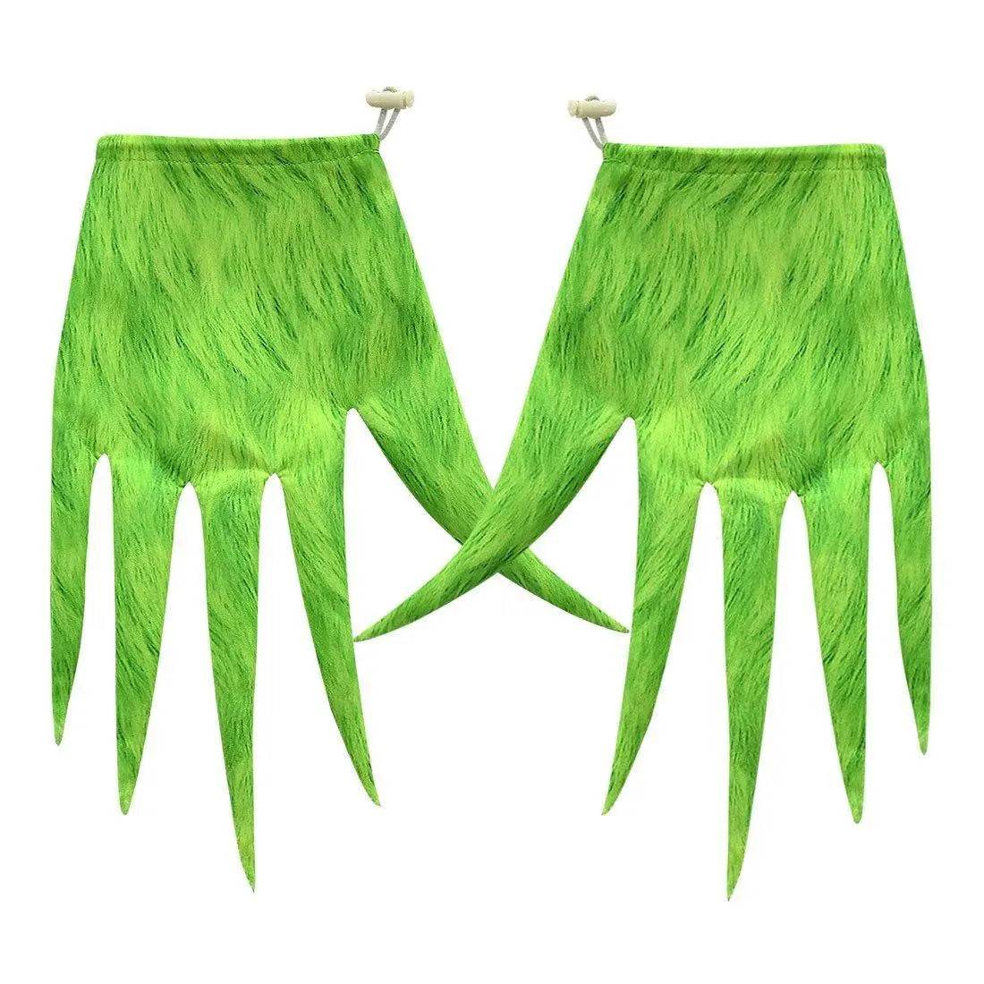 Green Monster Grinch Kids Boys Costume Mask Golves Set Christmas Gift - ciclove