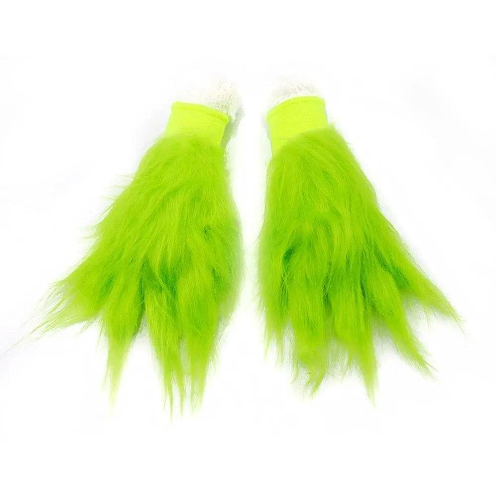 Green The Grinch Christmas Costumes Gloves - ciclove