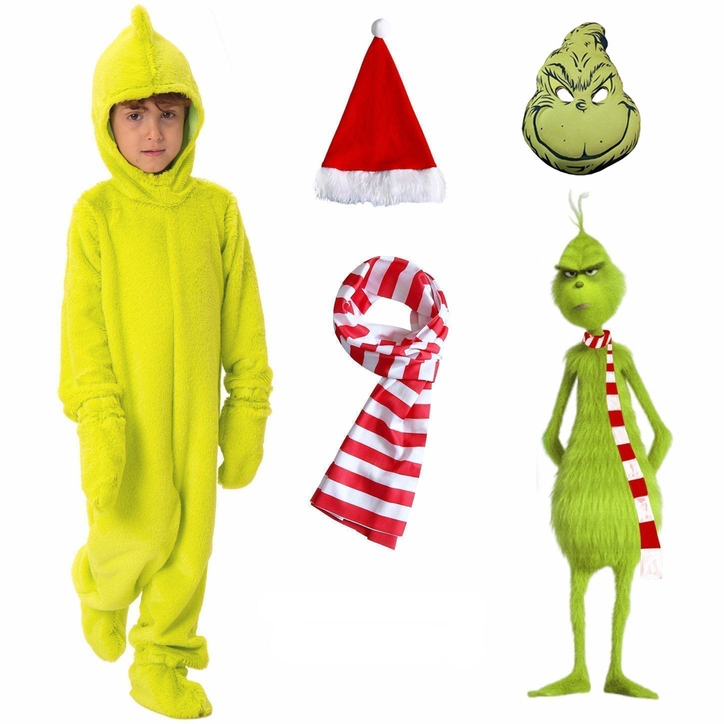 BuyChristmas Santa Grinch Jack Kids Children Party Onesie Costume Now Cheaper With 3 - 5 Days Ship - PajamasBuy