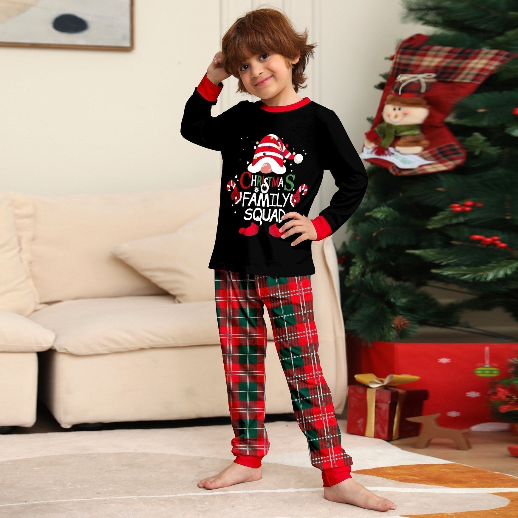 BuyFunny Christmas matching Family Couples Pajamas two Pieces Sets Christmas cake hat letter print Now Cheaper With 3 - 5 Days Ship - PajamasBuy