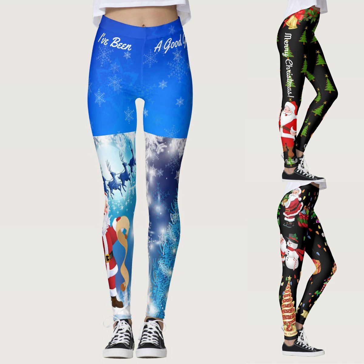 Christmas Pants Leggings Women's High Waisted Yoga Leggings
