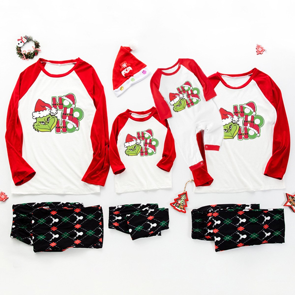 Family Matching Pajamas Christmas Two Pieces Printed Letter Sleepwear Set