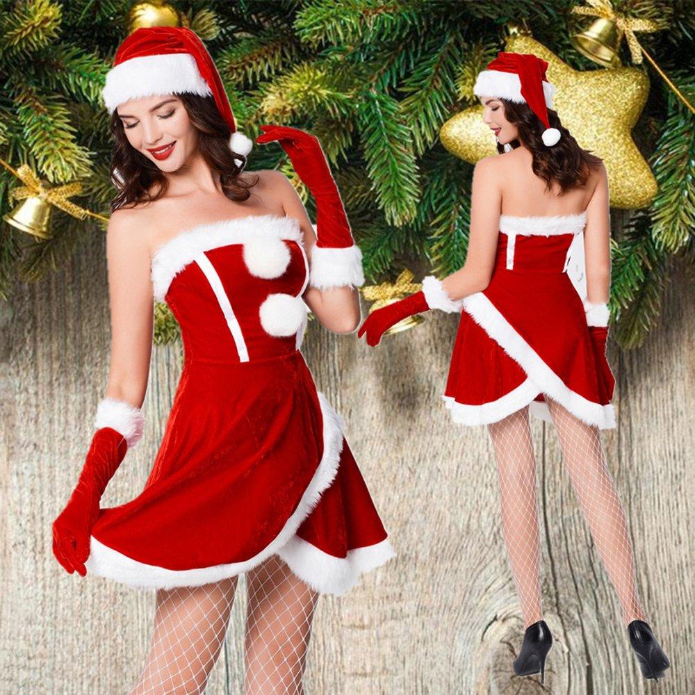 Christmas Costume Elk Snowman Christmas Party Skirt Suit for Women