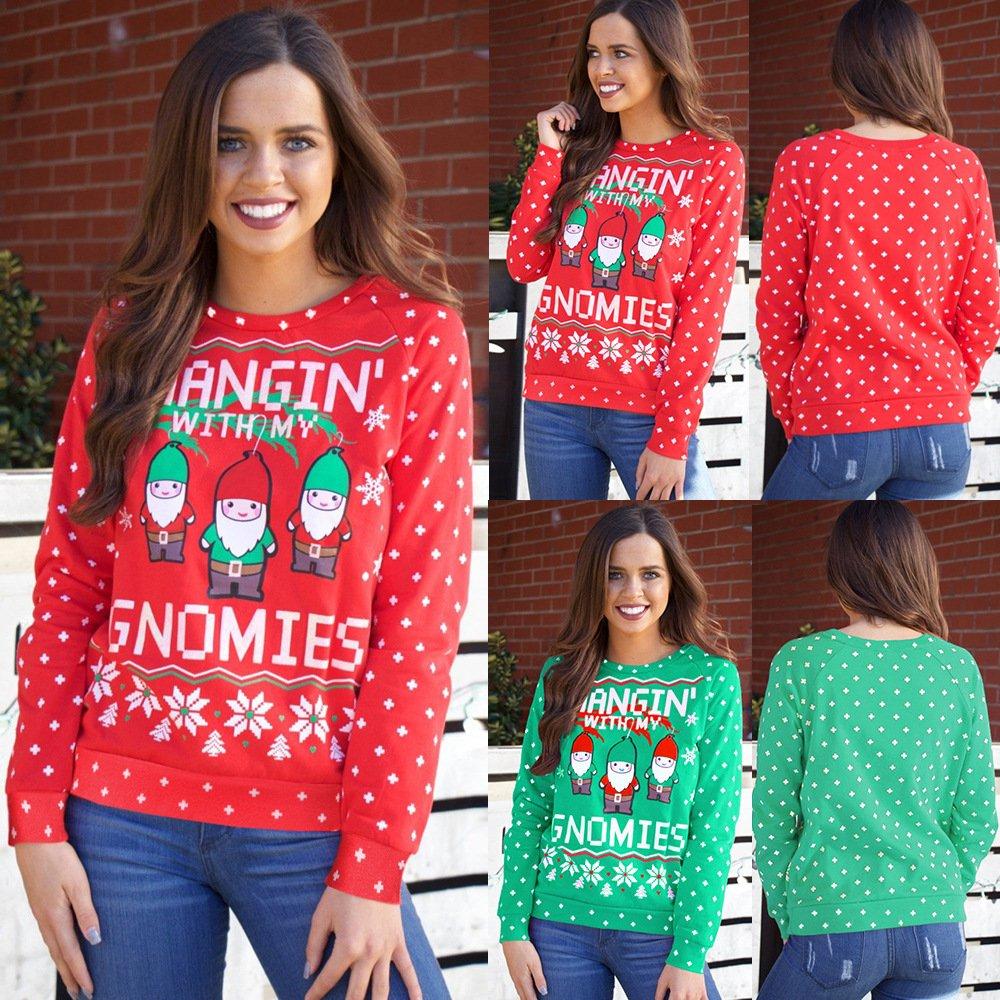 Women Ugly Christmas Sweaters Printed Fashion Long Sleeve Sweater Women's Casual Top Fleece Jacket