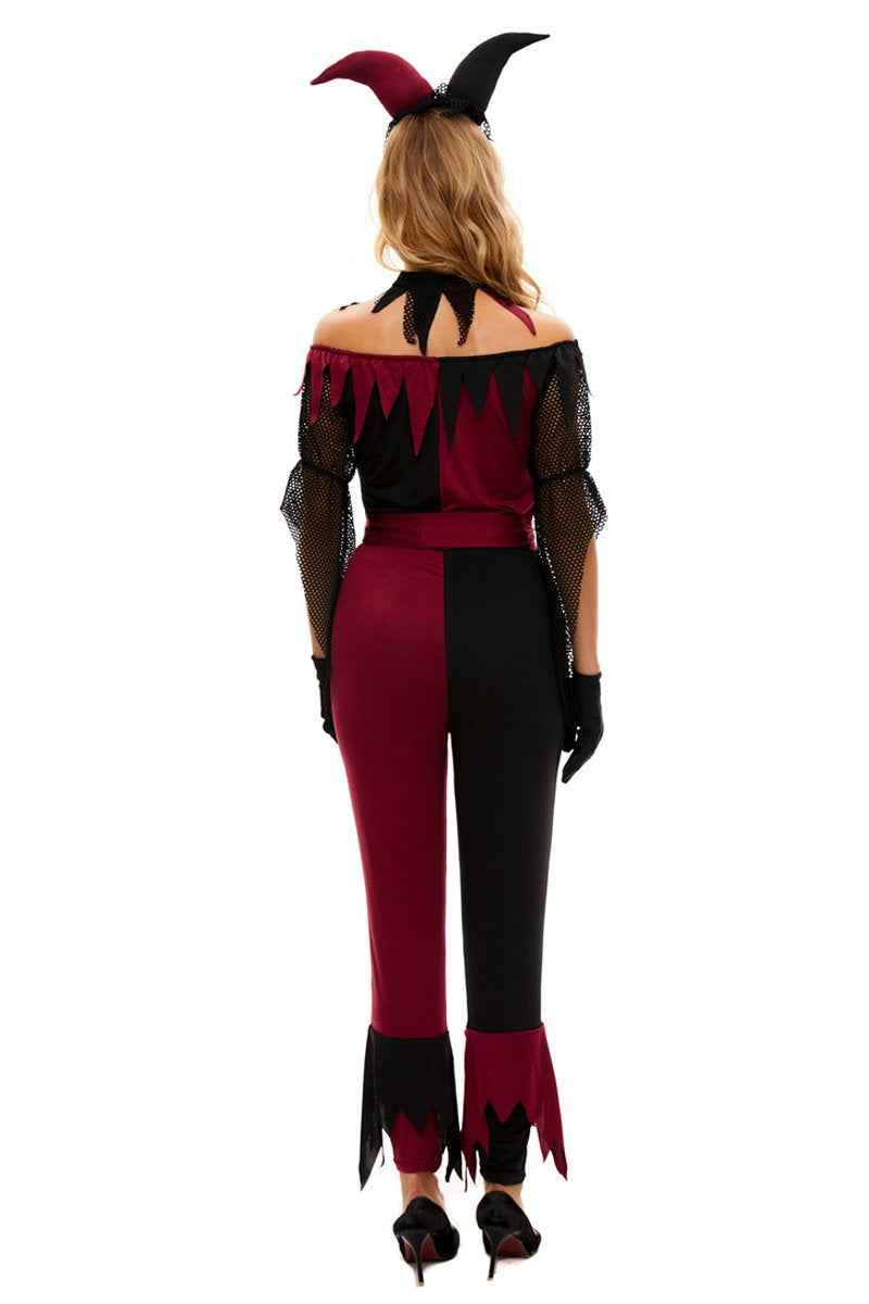 Suicide Squad Psycho Jester Clown Costume For Women Halloween