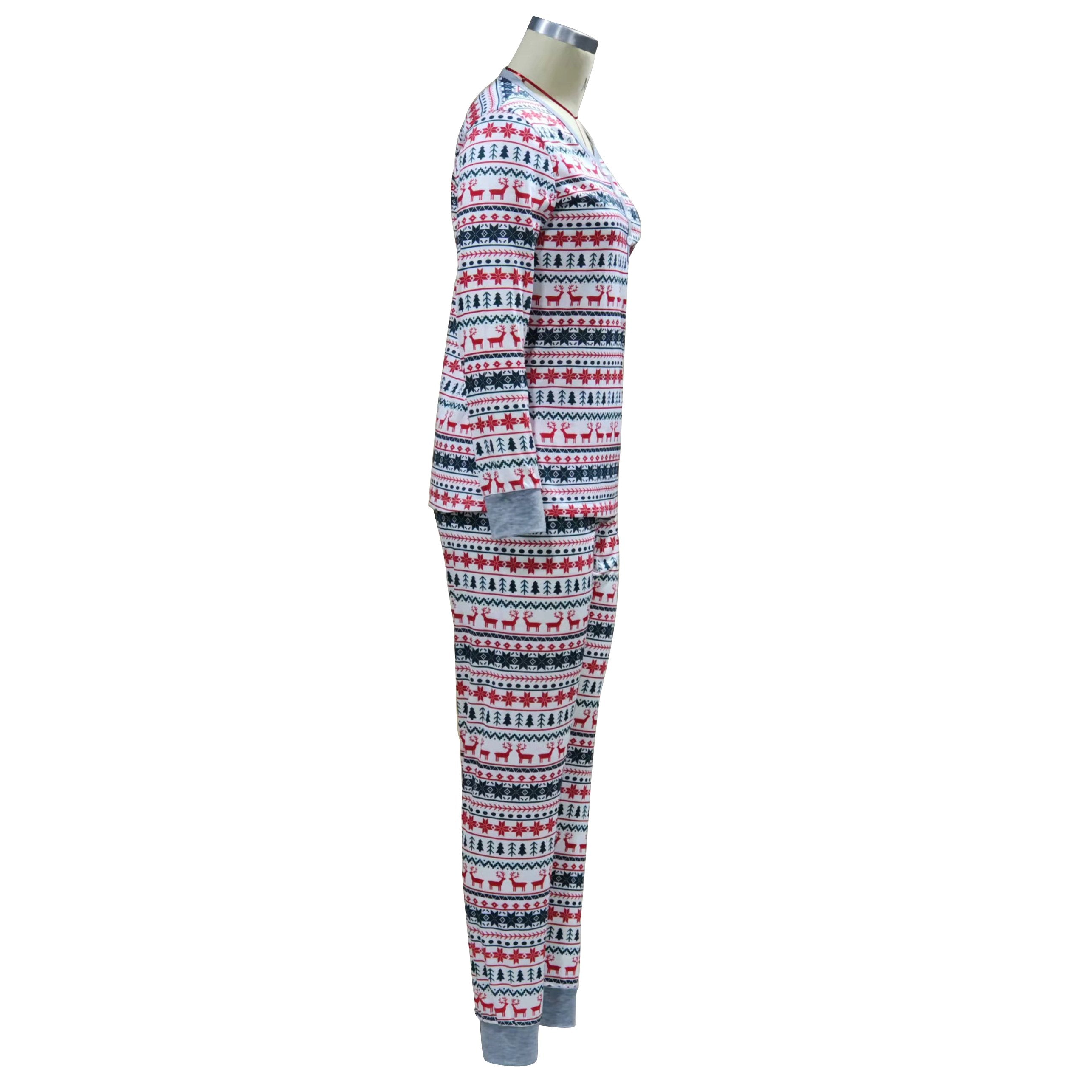 Lucky Elk Happy Christmas Family Couples Matching Pajamas Party Sets - ciclove