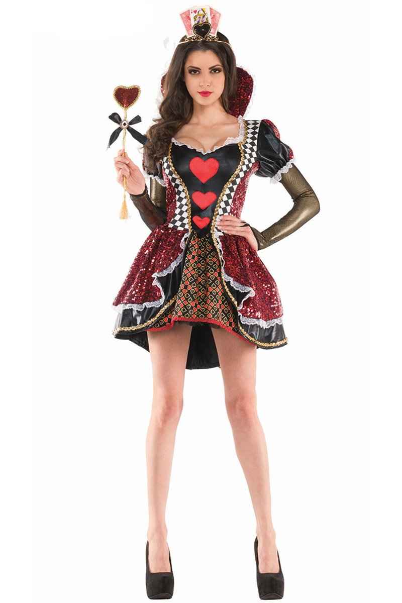 Queen of Hearts Costume For Women Night Club Halloween