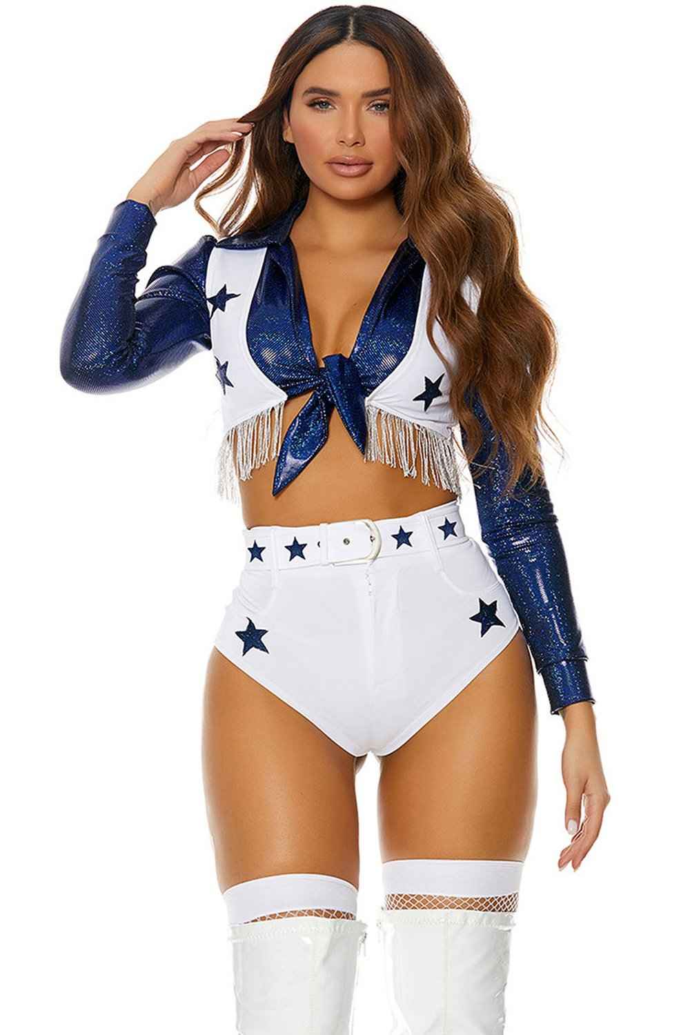 Dallas Cowboy Cheerleader Rugby Football Costume for Women