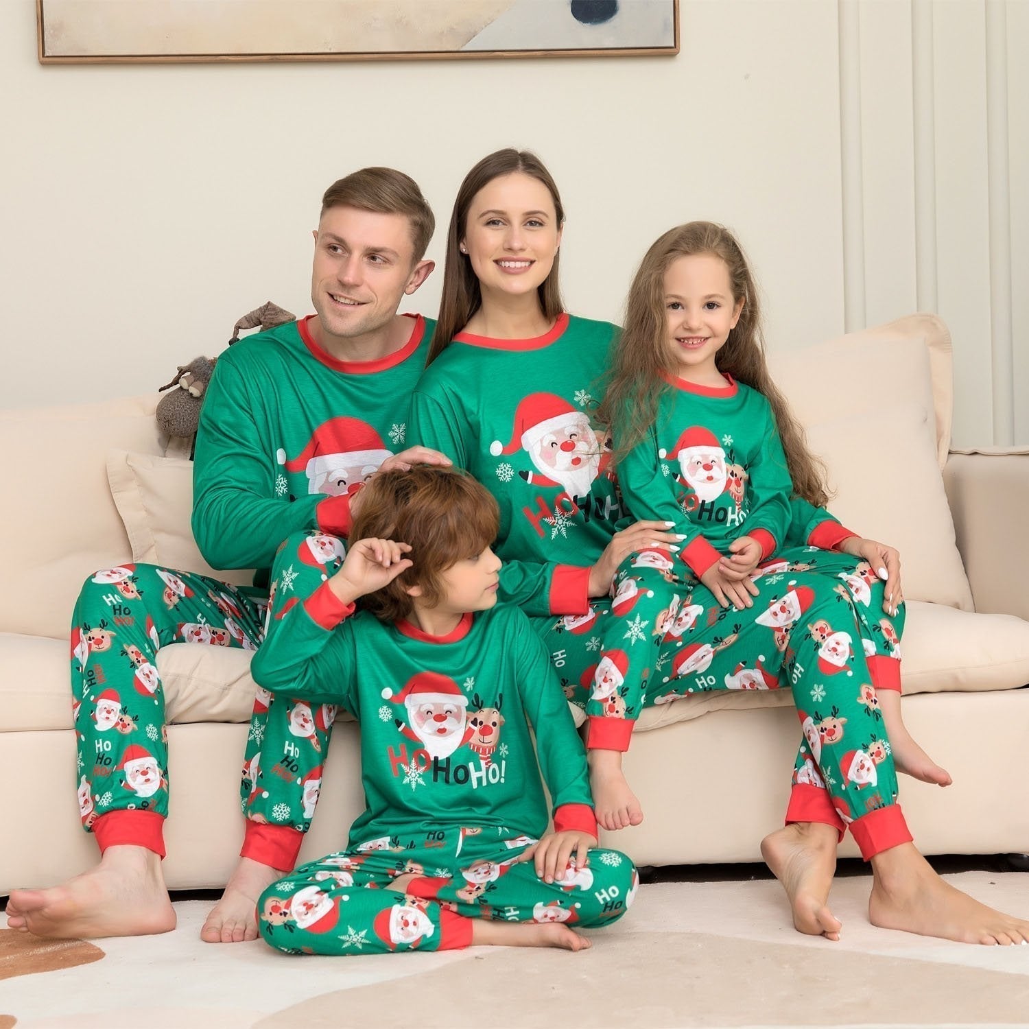 Christmas Santa Claus Print Family Couples Matching Pajamas Party Sets - ciclove