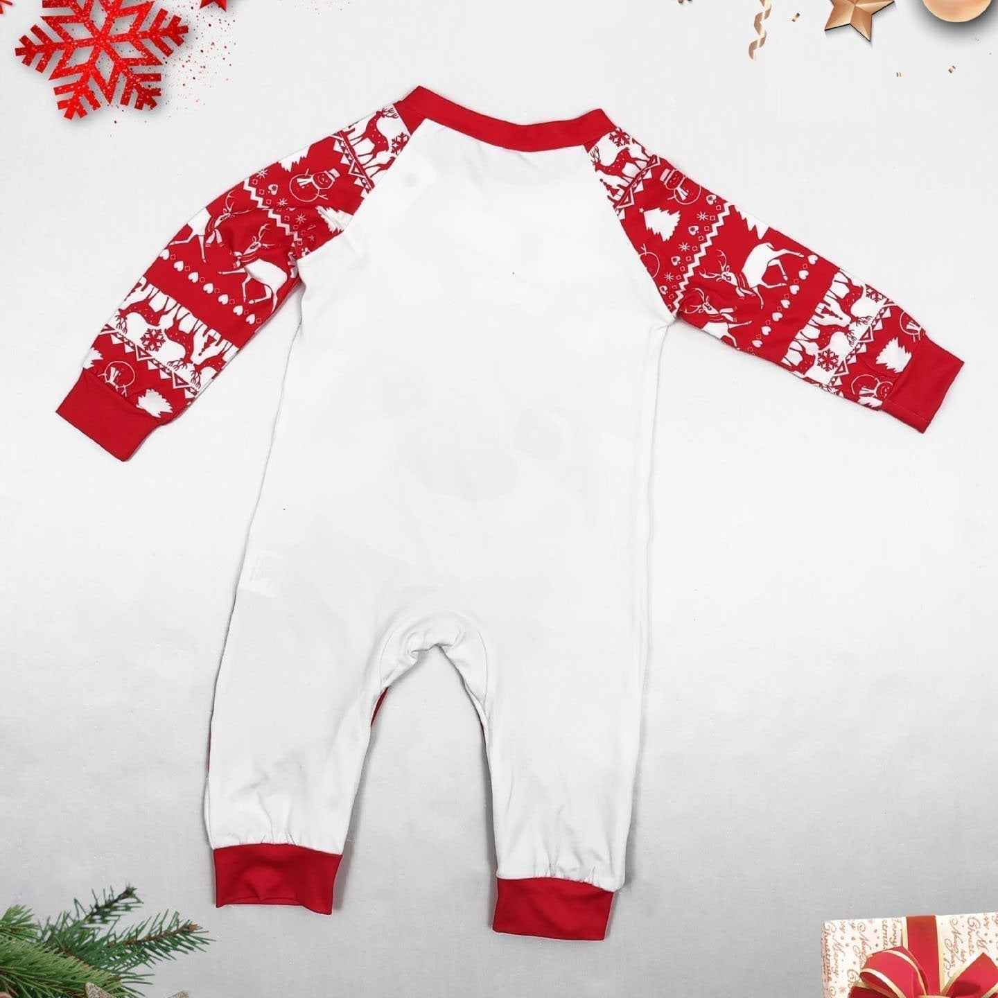 Deer Print Round Neck Christmas Family Couples Matching Pajamas Party Sets - ciclove