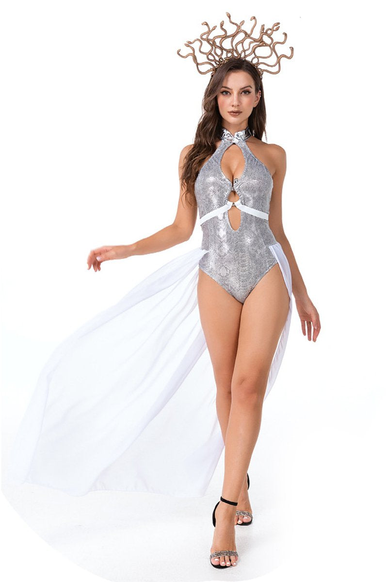 Silver Medusa Costume Ancient Greek Halloween