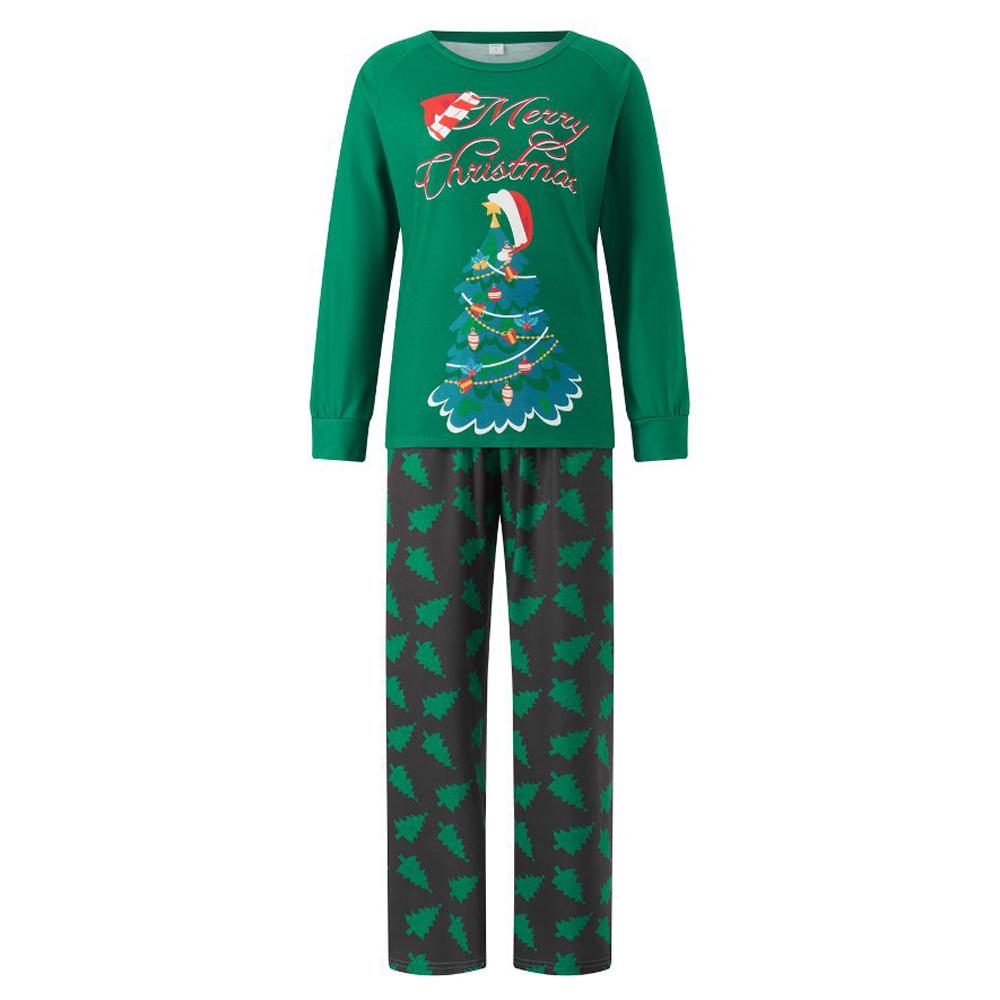 Lucky Elk Print Green Christmas Family Couples Matching Pajamas Party Sets - ciclove