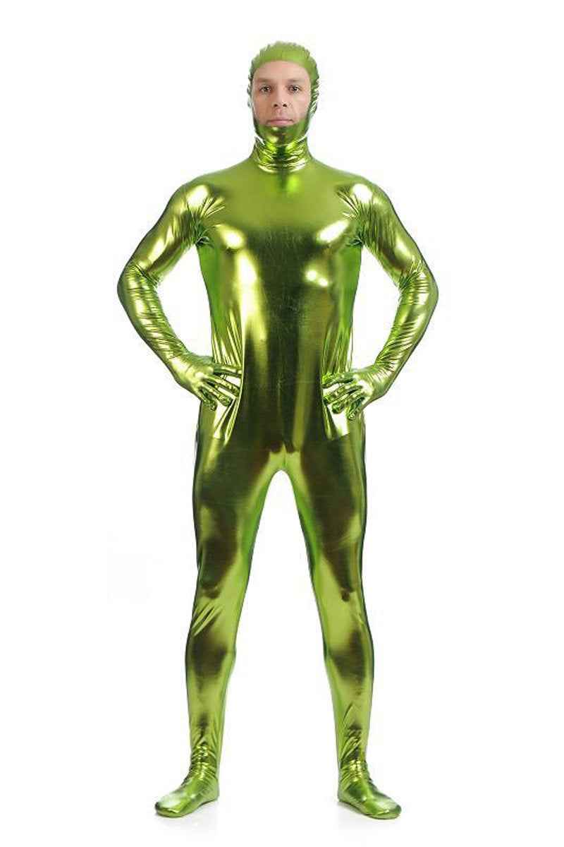 Men's Show Face Jumpsuit Gummed Zentai Catsuits