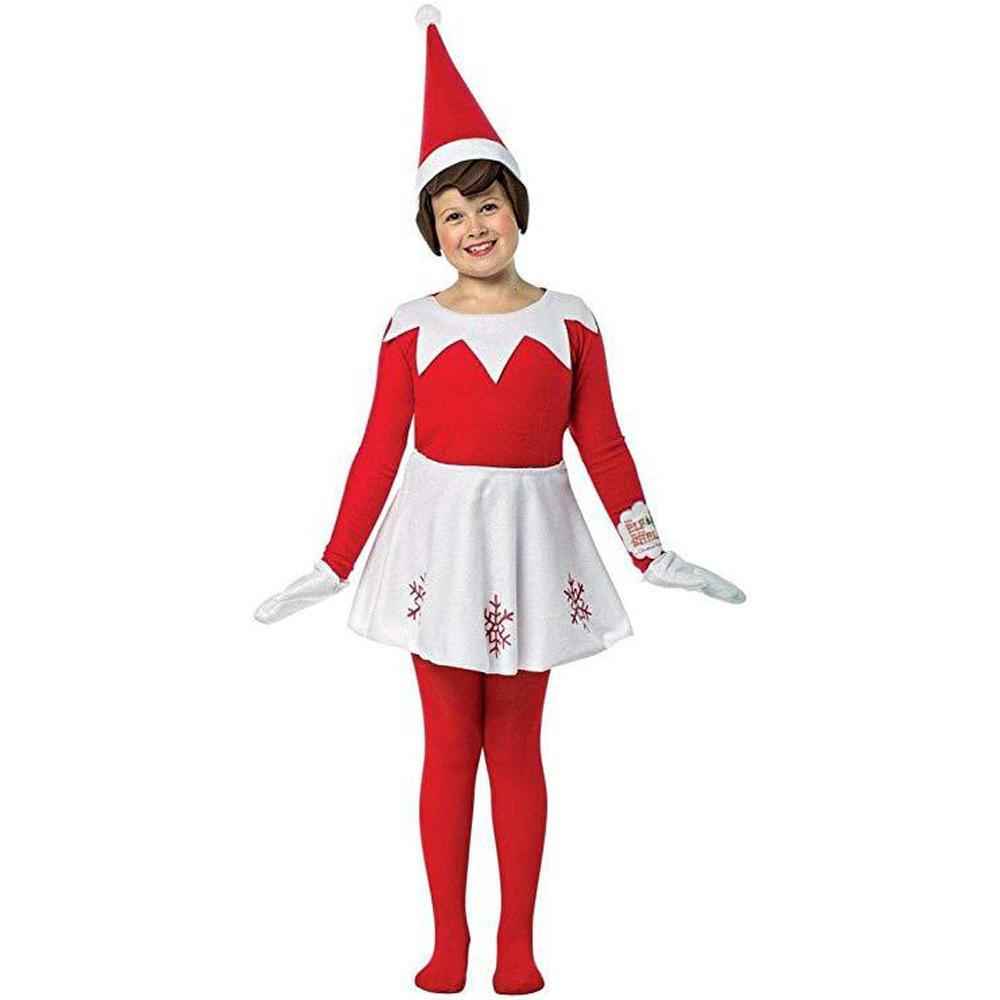 Christmas Costumes for Kids Elf Cosplay Halloween Outfit Party Two Pieces