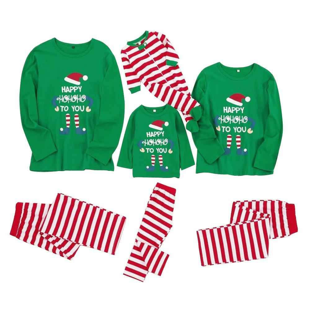 Christmas Family matching Pajamas Sets Santa Printed Clothing for Daddy Mom Bab Kids Gift 2022