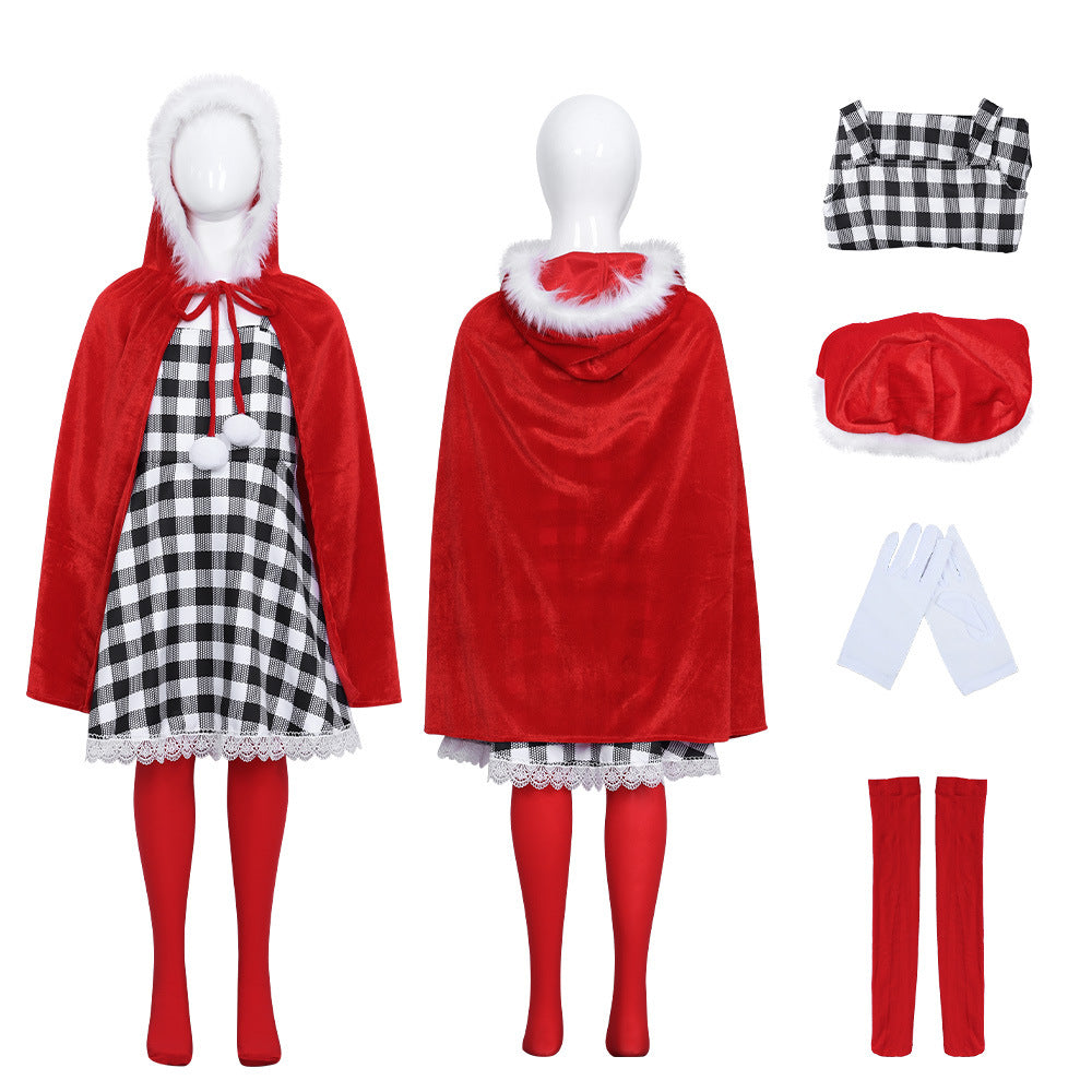 Girls Cindy Lou Who Costume Christmas Kids Whoville Dress Sets