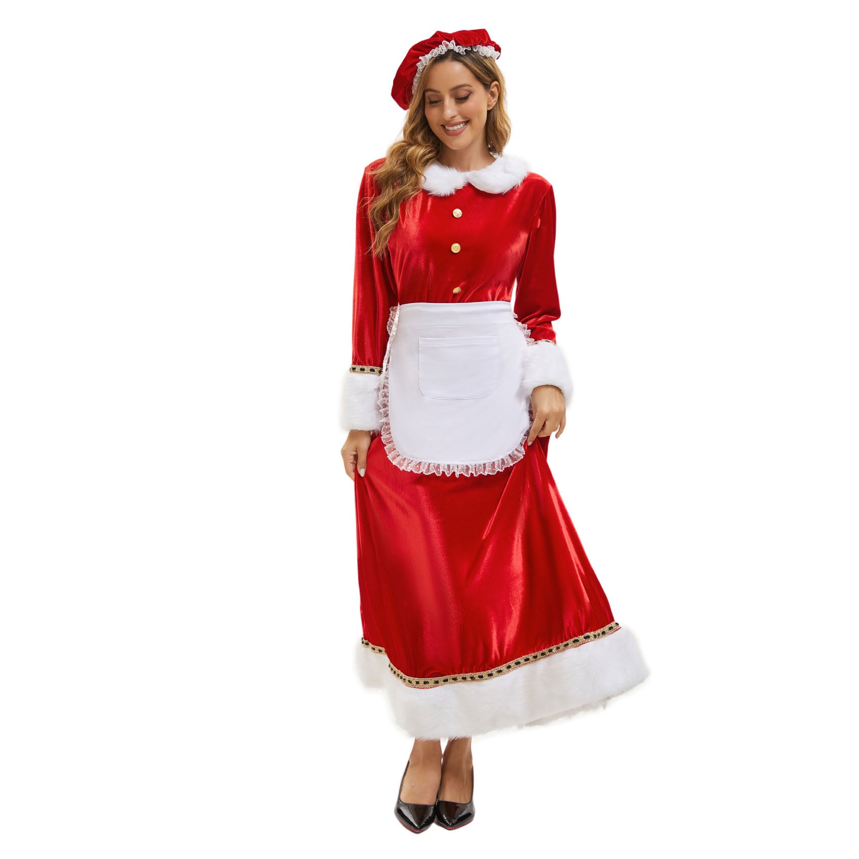 Christmas Women's Dress for Adult Party Performance Santa Xmas Outfits