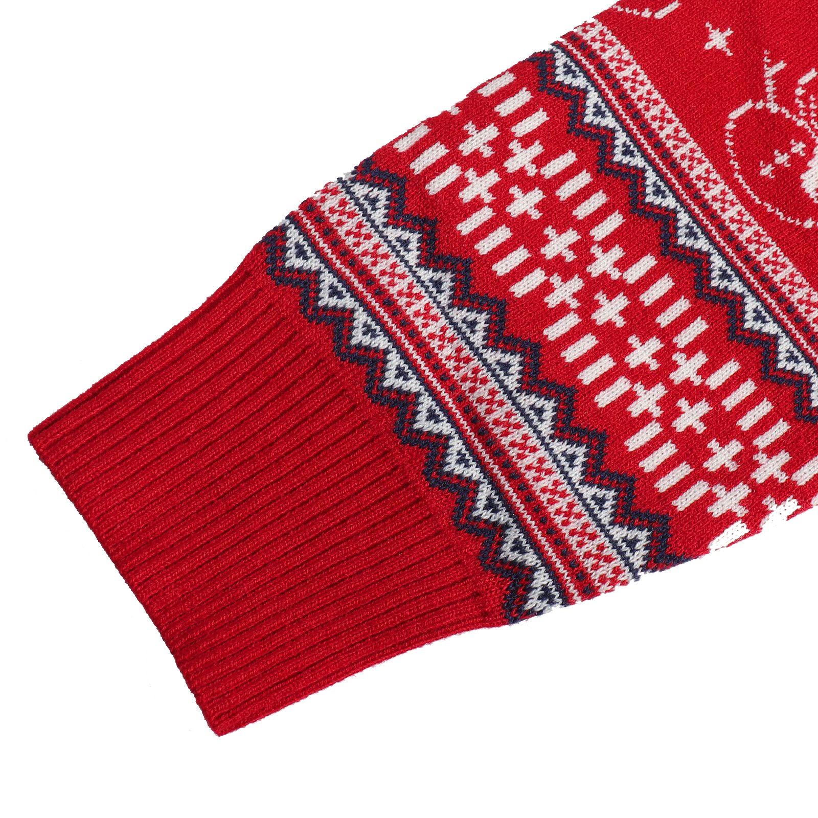 ugly women christmas Claus Elk jacquard round neck sweater - Ciclove