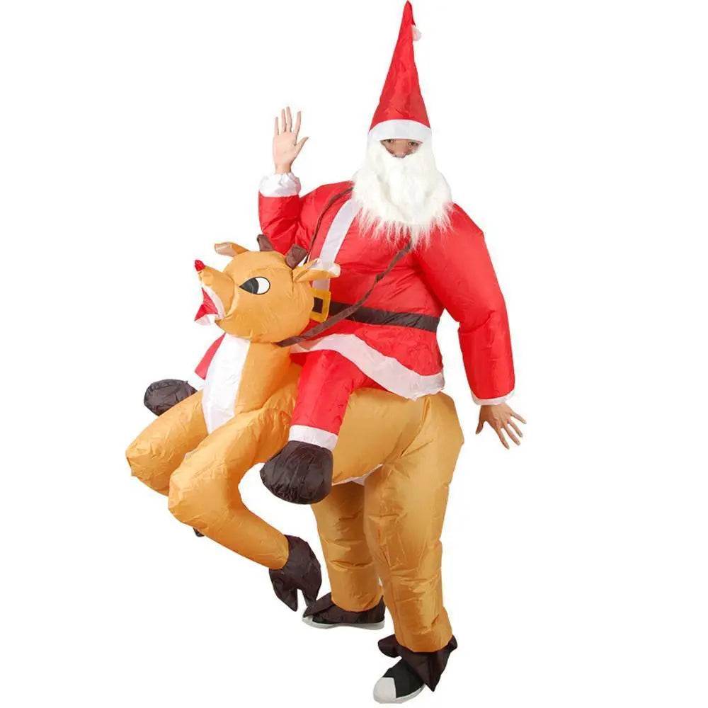 Adult Inflatable Halloween Santa Claus Cosplay Costume Suit - ciclove