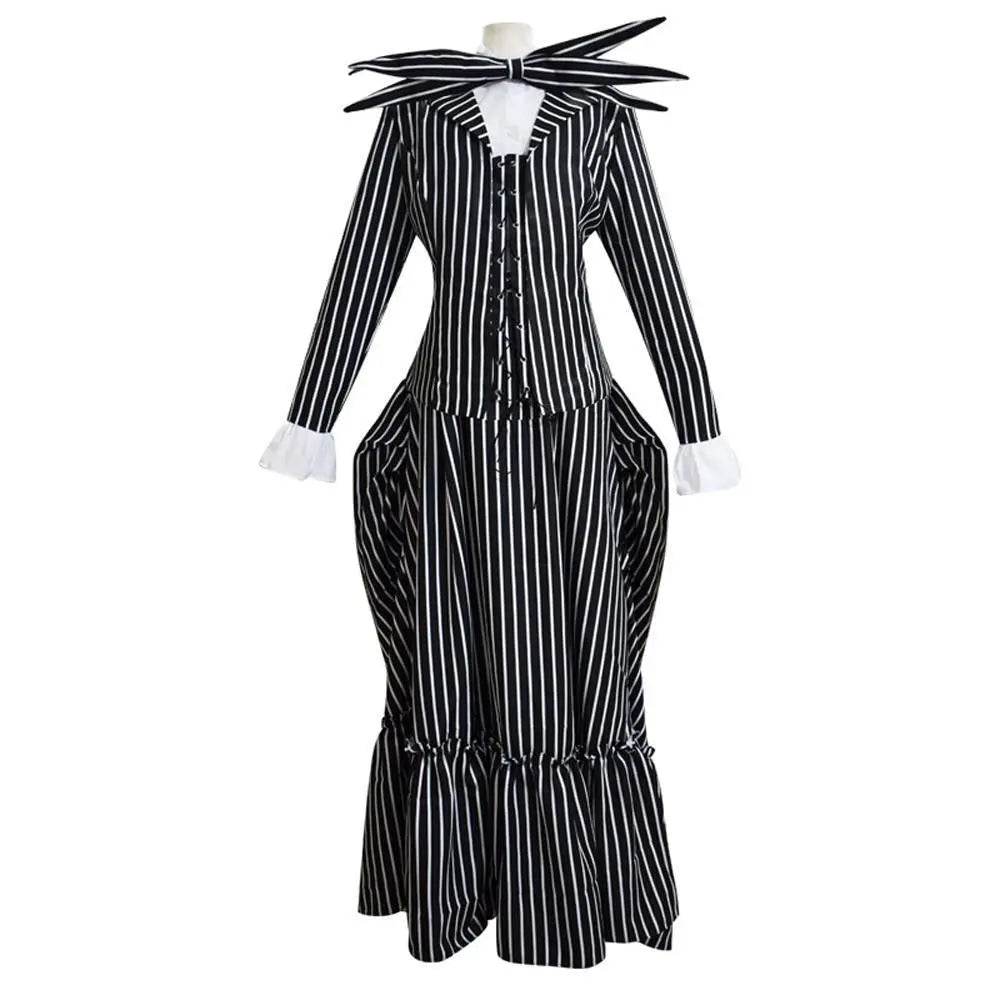 Adult kids Jack Skellington Sally Suit Costume The Nightmare Before Christmas for women men Boy Girl full Set - ciclove