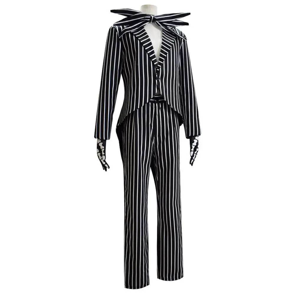 Adult kids Jack Skellington Sally Suit Costume The Nightmare Before Christmas for women men Boy Girl full Set - ciclove