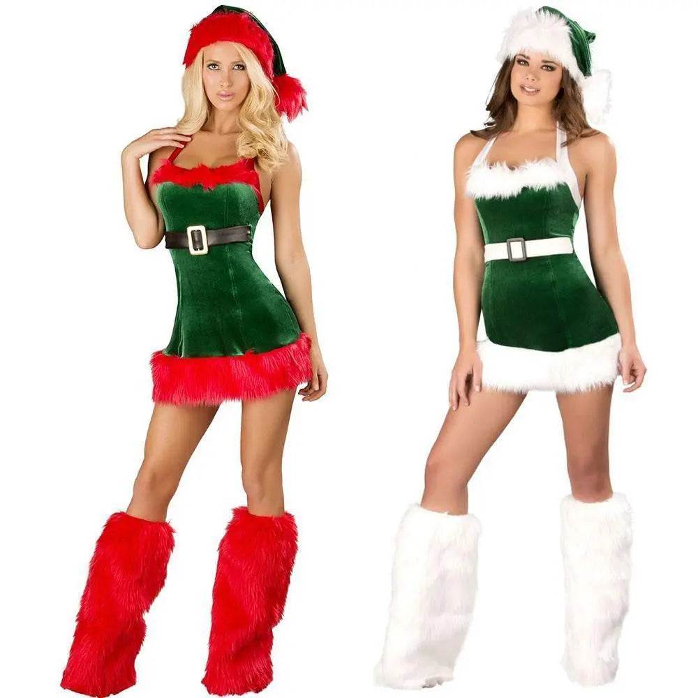 Christmas Sexy Green Tree Suit Santa Claus Costumes Adults Uniform - ciclove