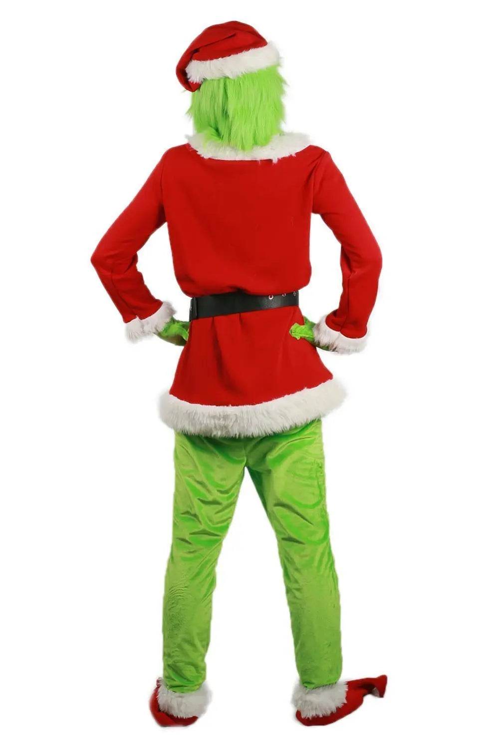 Christmas The Grinch Cosplay Costumes Party Performance Furry Santa Suit - ciclove