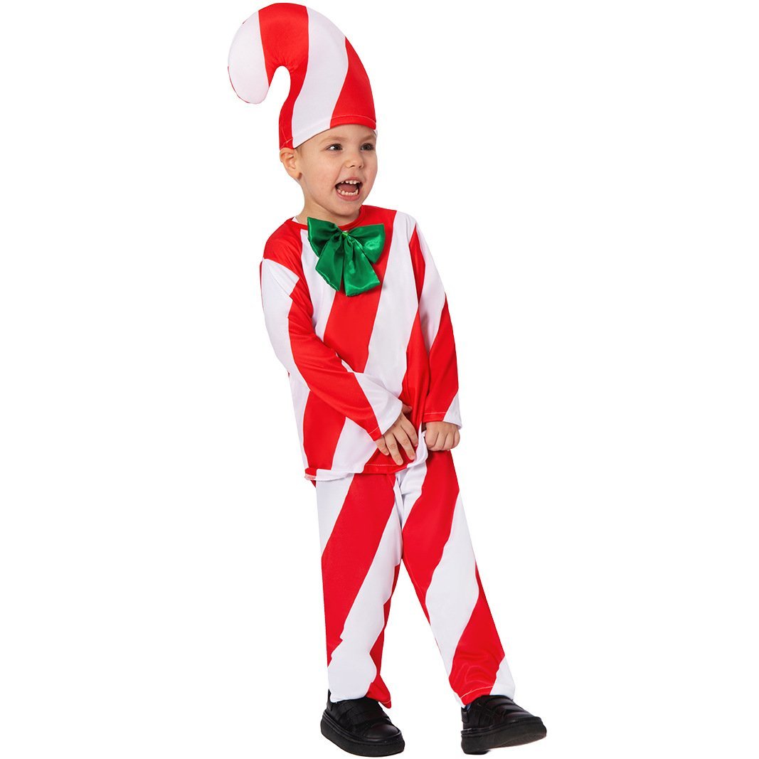 BuyChristmas children's candy cane costumes for School Party Cosplay Now Cheaper With 3 - 5 Days Ship - PajamasBuy
