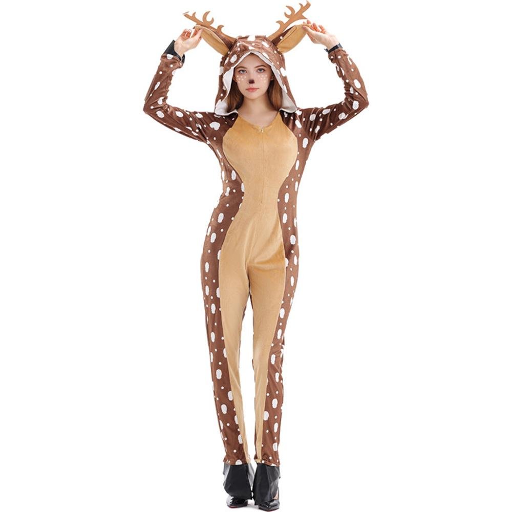 BuyChristmas costume cosplay cute spotted sika deer animal costume Jumpsuit onesie Now Cheaper With 3 - 5 Days Ship - PajamasBuy