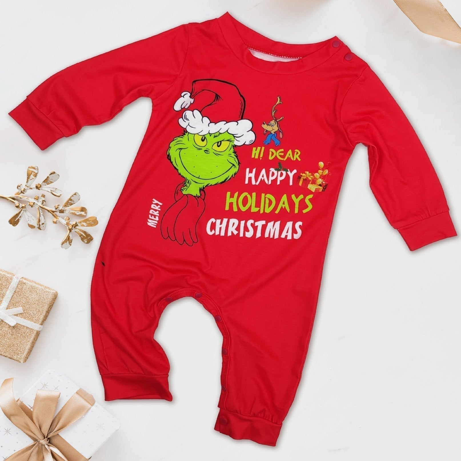 BuyGreen Monster Letter Print Christmas Family Couples Matching Pajamas Party Sets Now Cheaper With 3 - 5 Days Ship - PajamasBuy