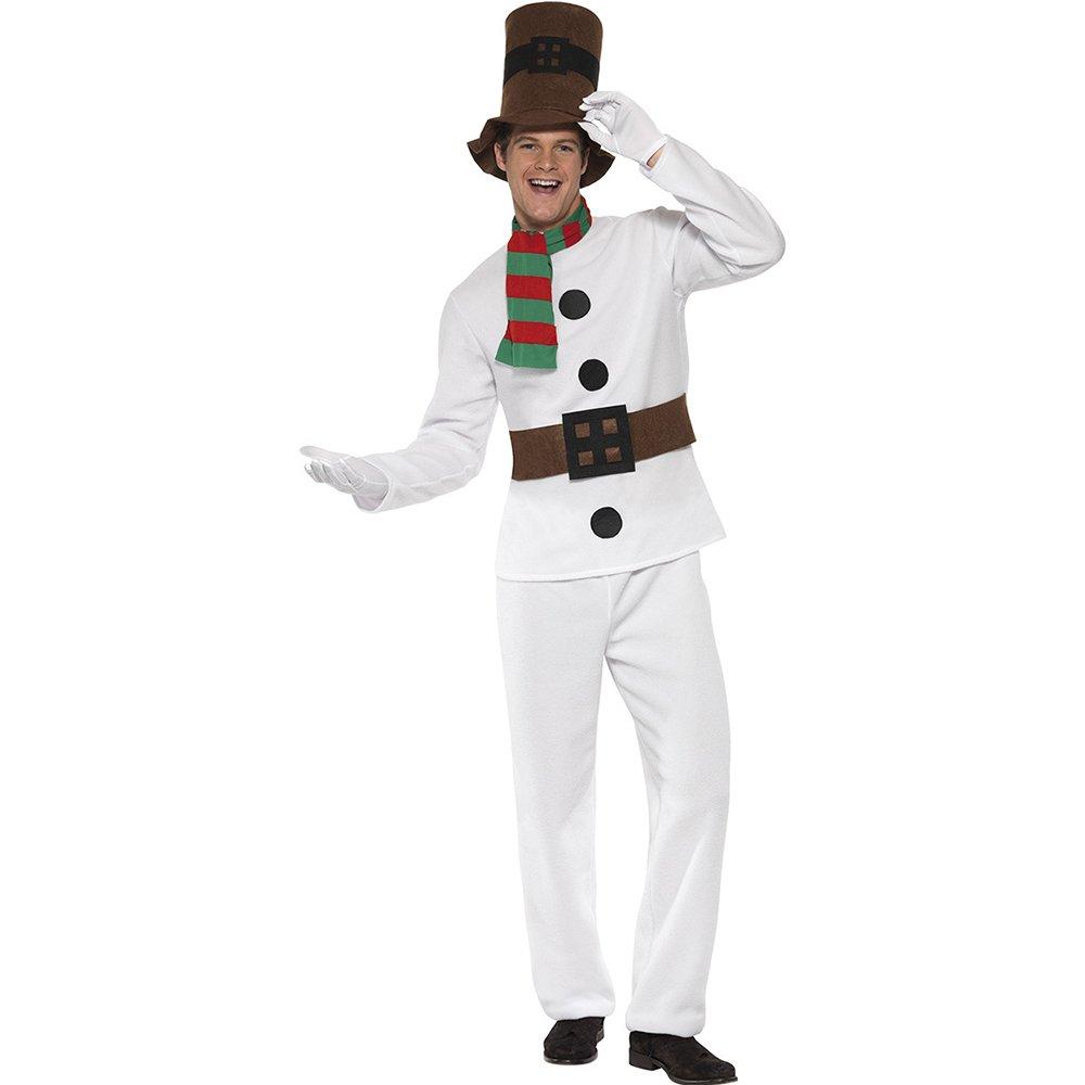Cute Couple Snowman Christmas Costumes Santa Claus Party Suit