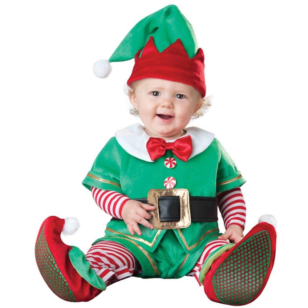 Christmas Baby Jumpsuit Santa Elf Elk Snowman Styling Costume Performance Costume