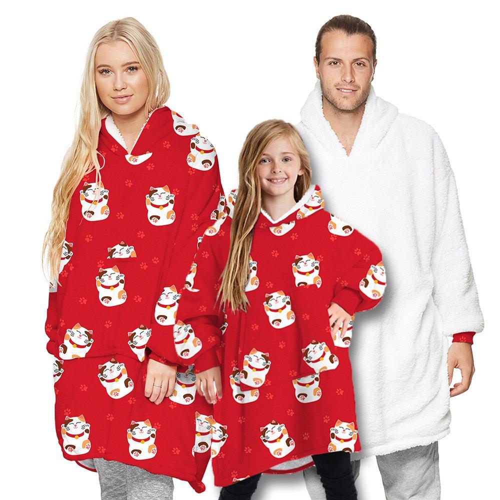 Family matching pajamas robes hoodie blanket Holiday Christmas Gifts