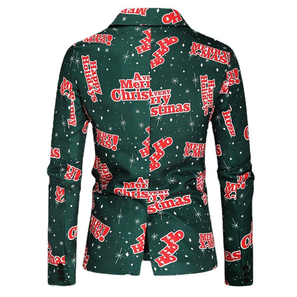 Men Coat  Casual Suit Jacket 3D Fun Printing 2022