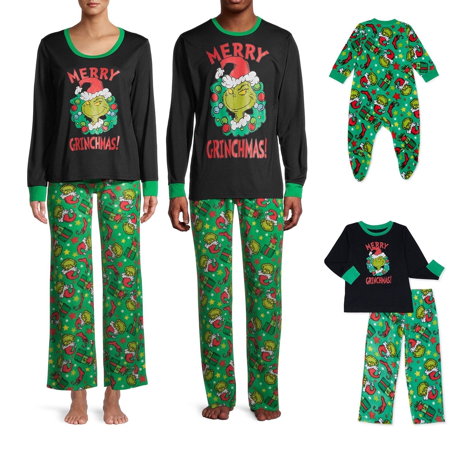 Christmas Family Matching Pajamas Autumn Clothing Character Printed Sleepwear Suits