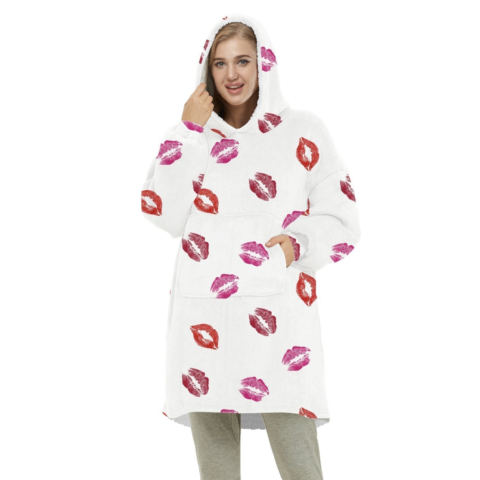 Christmas Eve Cloth Women Men Couple Printing Men's and Women's Winter Wear Blanket Sweater