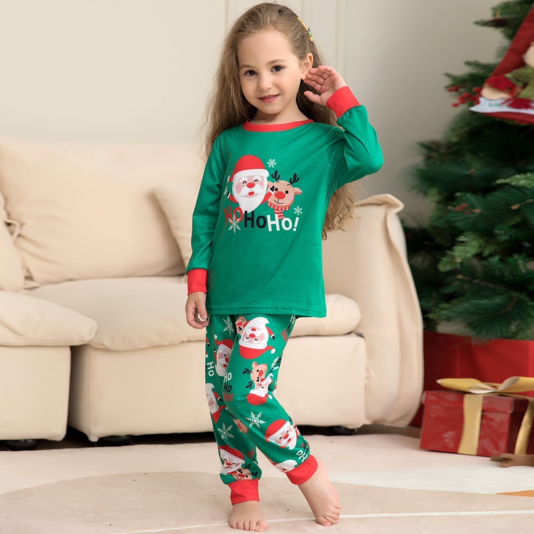 Christmas Santa Claus Print Family Couples Matching Pajamas Party Sets - ciclove