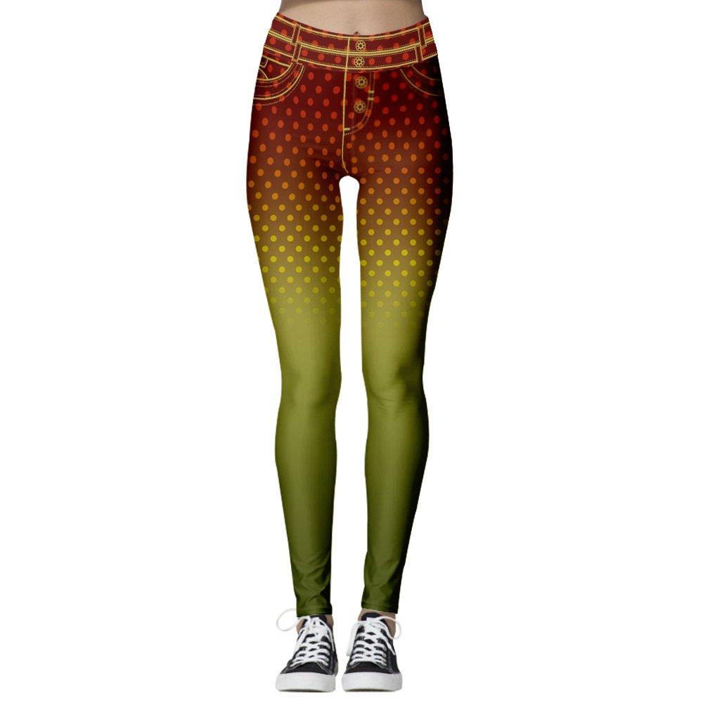 Christmas Pants Leggings Printed Cropped Pants Women