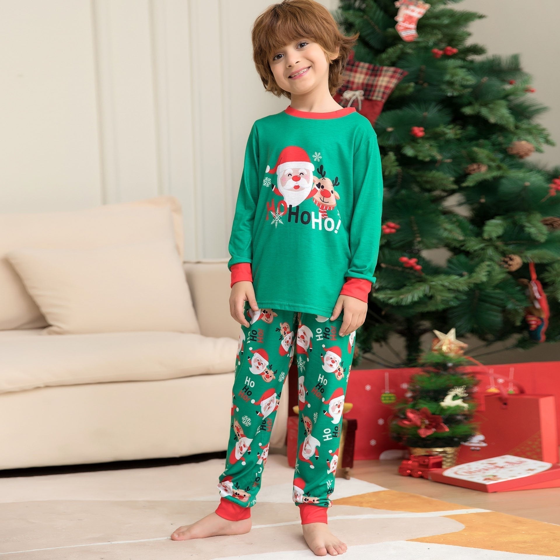 Christmas Santa Claus Print Family Couples Matching Pajamas Party Sets - ciclove