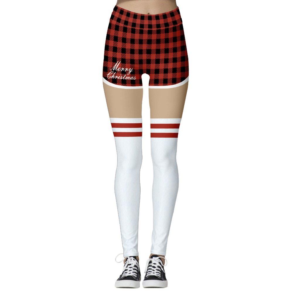 Christmas Pants Leggings Printed Cropped Pants Women