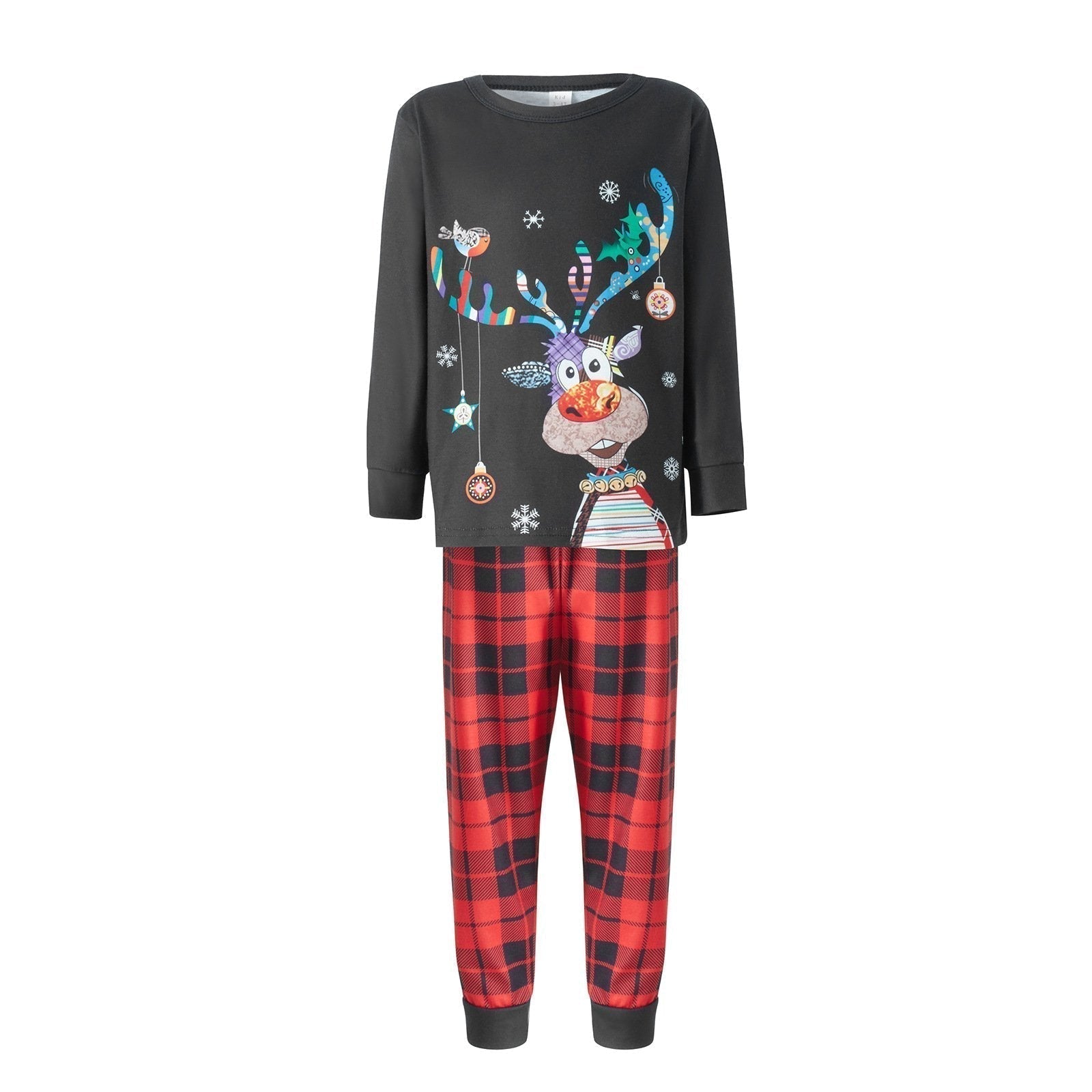 Black Lucky Elk Christmas Family Couples Matching Pajamas Party Sets - ciclove