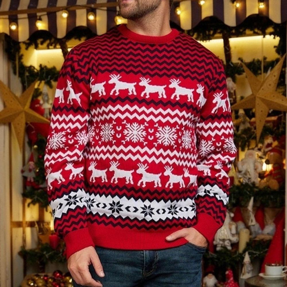 ugly women men christmas small snowflake Couple Sweater - ciclove