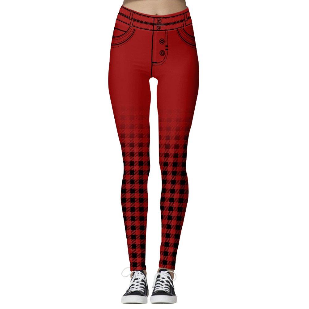Christmas Pants Leggings Printed Cropped Pants Women